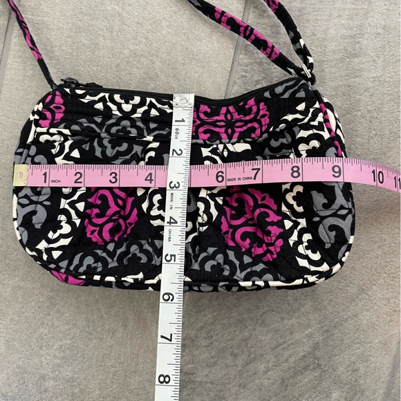 Vera Bradley Mini Crossbody purse Quilted purple and black - Picture 5 of 6